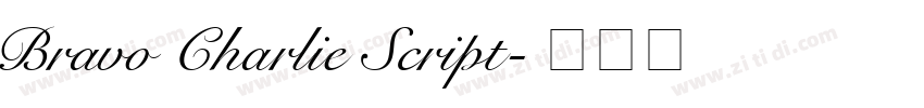Bravo Charlie Script字体转换